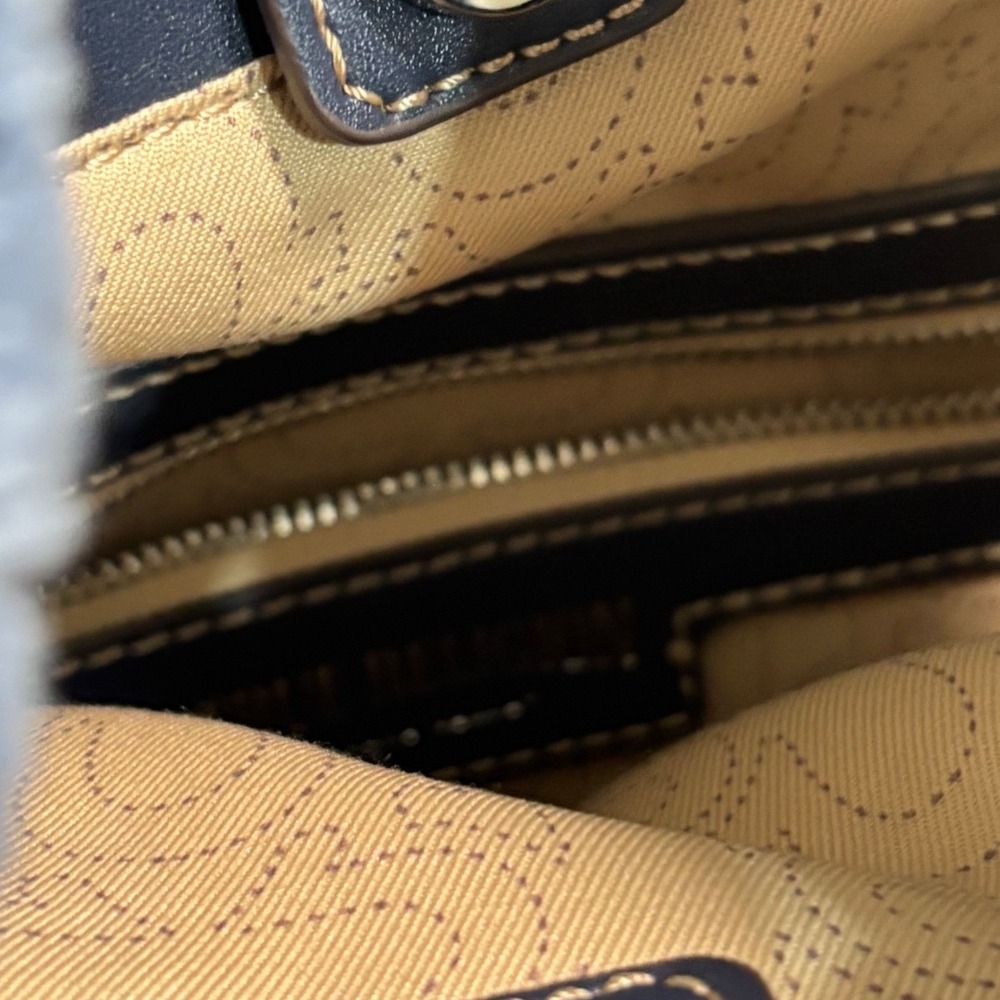 True Religion Denim Tote Bag Frayed Trim Blue Dark Wash Y2K Buddha World Tour - Picture 6 of 15